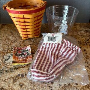 Longaberger vintage collectible Sweetheart basket combo